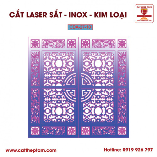 Mẫu Cắt Laser Inox Kim Loại Sắt Thép Tấm 25