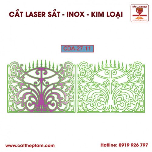 Mẫu Cắt Laser Inox Kim Loại Sắt Thép Tấm 26