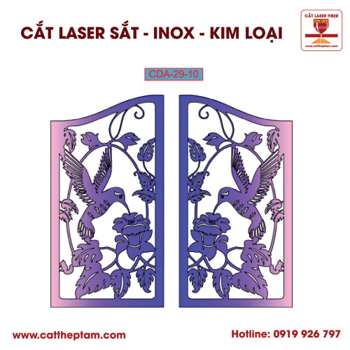 Mẫu Cắt Laser Inox Kim Loại Sắt Thép Tấm 45