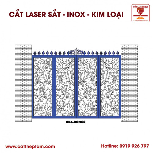 Mẫu Cắt Laser Inox Kim Loại Sắt Thép Tấm 80