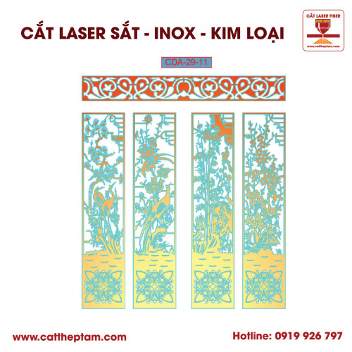 Mẫu Cắt Laser Inox Kim Loại Sắt Thép Tấm 46