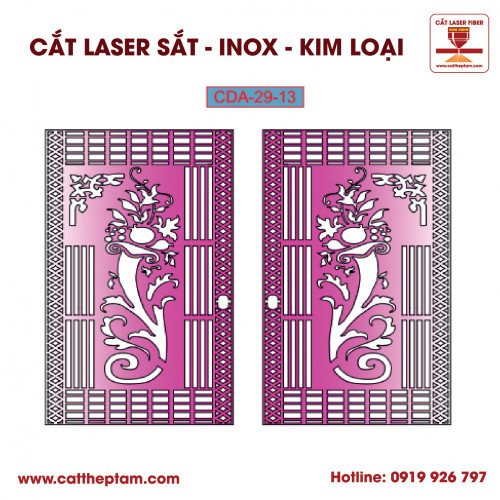 Mẫu Cắt Laser Inox Kim Loại Sắt Thép Tấm 48