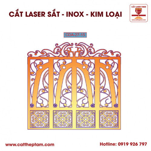 Mẫu Cắt Laser Inox Kim Loại Sắt Thép Tấm 30