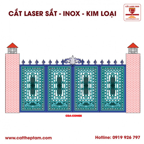 Mẫu Cắt Laser Inox Kim Loại Sắt Thép Tấm 84