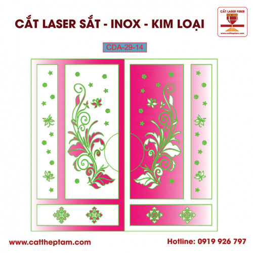 Mẫu Cắt Laser Inox Kim Loại Sắt Thép Tấm 50