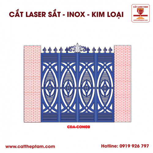 Mẫu Cắt Laser Inox Kim Loại Sắt Thép Tấm 85