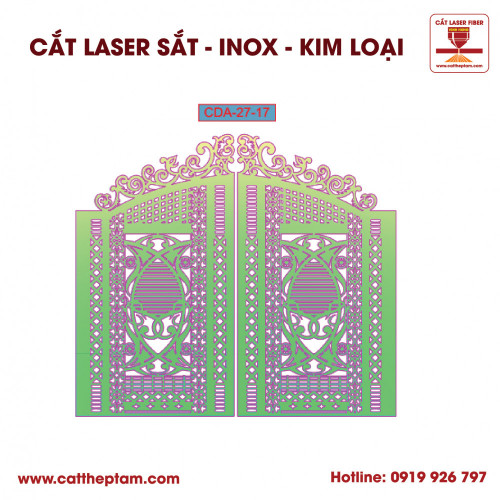 Mẫu Cắt Laser Inox Kim Loại Sắt Thép Tấm 32