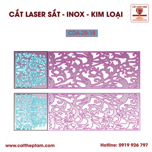 Mẫu Cắt Laser Inox Kim Loại Sắt Thép Tấm 51