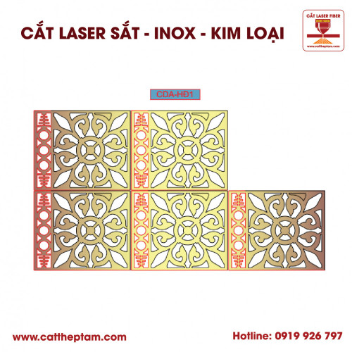 Mẫu Cắt Laser Inox Kim Loại Sắt Thép Tấm 76