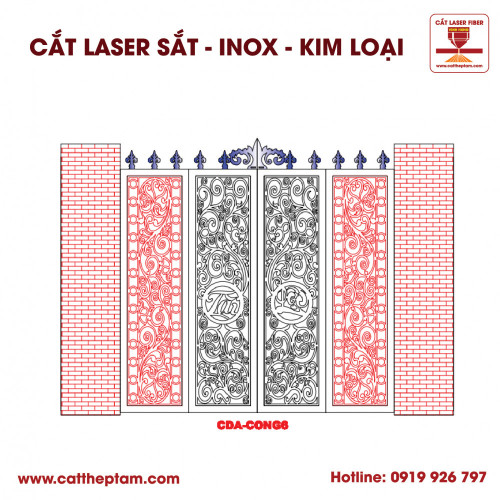 Mẫu Cắt Laser Inox Kim Loại Sắt Thép Tấm 87