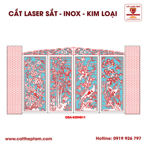 Mẫu Cắt Laser Inox Kim Loại Sắt Thép Tấm 88