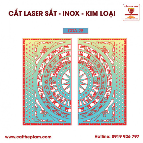 Mẫu Cắt Laser Inox Kim Loại Sắt Thép Tấm 35