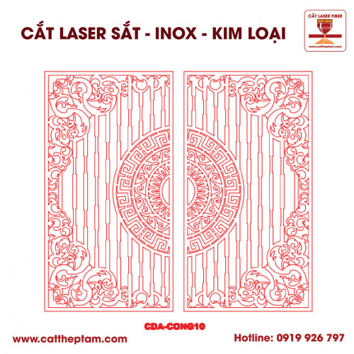 Mẫu Cắt Laser Inox Kim Loại Sắt Thép Tấm 91