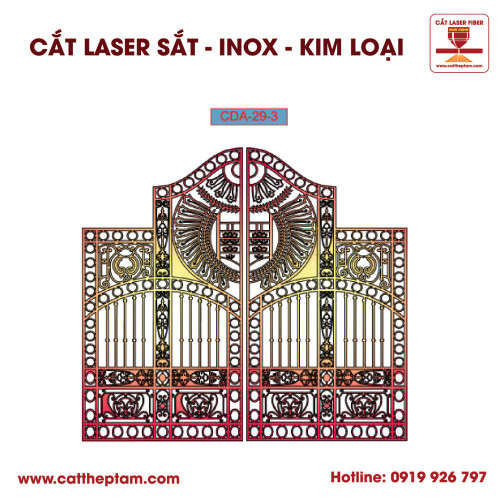 Mẫu Cắt Laser Inox Kim Loại Sắt Thép Tấm 38