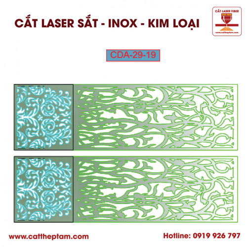 Mẫu Cắt Laser Inox Kim Loại Sắt Thép Tấm 57