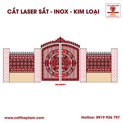 Mẫu Cắt Laser Inox Kim Loại Sắt Thép Tấm 92