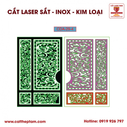 Mẫu Cắt Laser Inox Kim Loại Sắt Thép Tấm 39