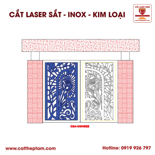 Mẫu Cắt Laser Inox Kim Loại Sắt Thép Tấm 93