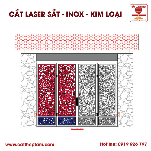 Mẫu Cắt Laser Inox Kim Loại Sắt Thép Tấm 94