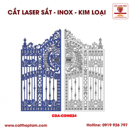 Mẫu Cắt Laser Inox Kim Loại Sắt Thép Tấm 95