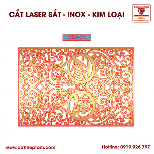 Mẫu Cắt Laser Inox Kim Loại Sắt Thép Tấm 61