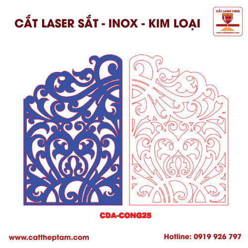 Mẫu Cắt Laser Inox Kim Loại Sắt Thép Tấm 96