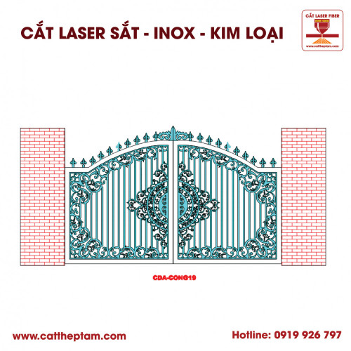 Mẫu Cắt Laser Inox Kim Loại Sắt Thép Tấm 99