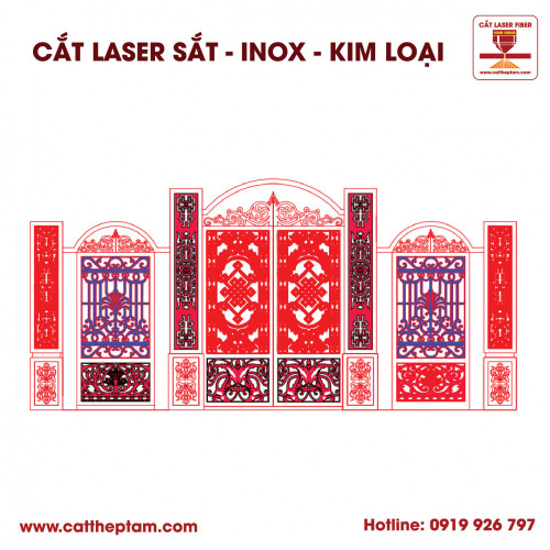 Mẫu Cắt Laser Inox Kim Loại Sắt Thép Tấm 105