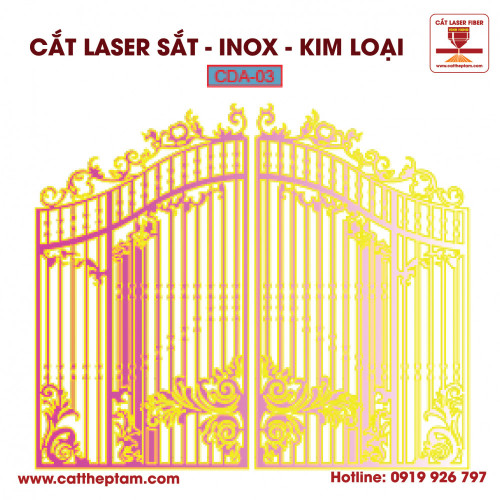 Mẫu Cắt Laser Inox Kim Loại Sắt Thép Tấm 2