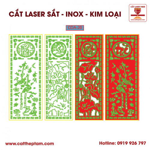 Mẫu Cắt Laser Inox Kim Loại Sắt Thép Tấm 11