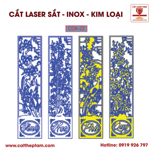 Mẫu Cắt Laser Inox Kim Loại Sắt Thép Tấm 12