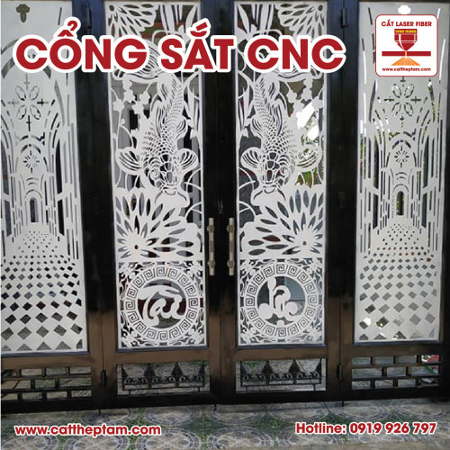 Những mẫu Cổng Sắt CNC 2 cánh 4 cánh đẹp nhất được khách hàng lựa chọn