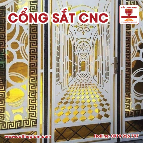 Nơi gia công cổng sắt CNC chất lượng uy tín giá rẻ bằng công nghệ cắt Laser với nhiều mẫu Cổng Sắt CNC đẹp 