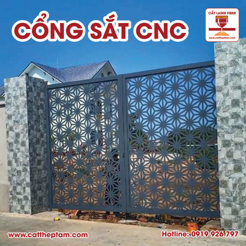 Gia công Cổng Sắt CNC 2 cánh 4 cánh sản xuất tại gốc giá rẻ cạnh tranh TPHCM 