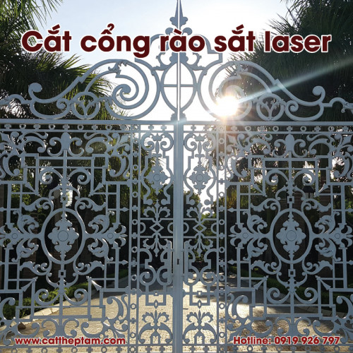 Cắt cổng rào sắt laser